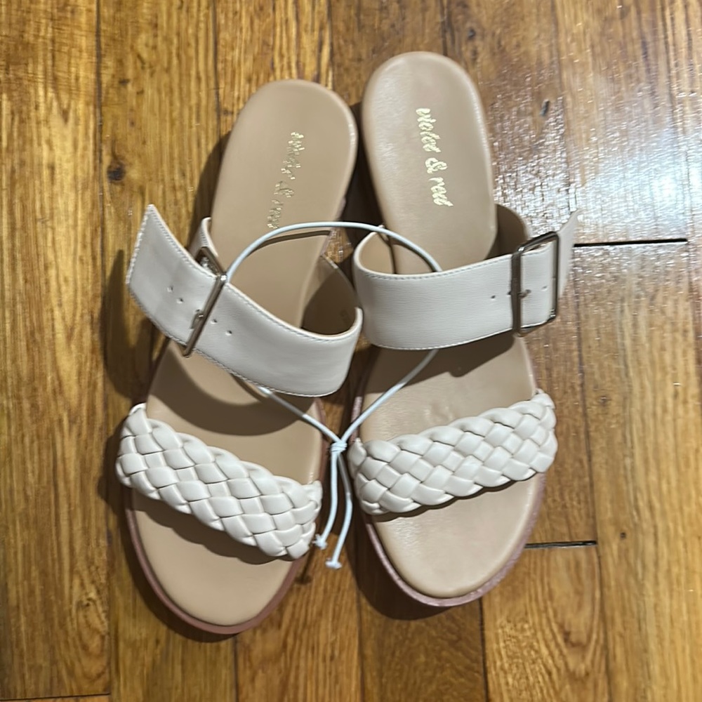 Violet & Red Cream Sandals
